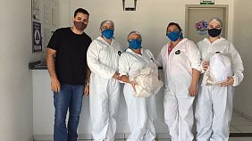 Carbonífera Catarinense doa luvas e máscaras para Posto de Saúde