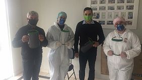 Carbonífera Catarinense faz doação de protetores faciais a profissionais de saúde