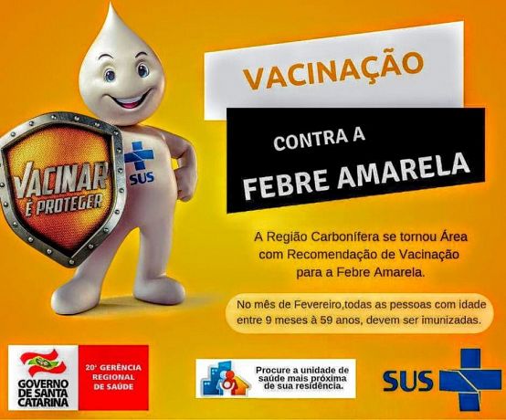 CAMPANHA DE VACINAÇÃO CONTRA FEBRE AMARELA.